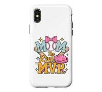 Custodia per iPhone X/XS Mom, The Real Most Valuable Person, Funny Baseball
