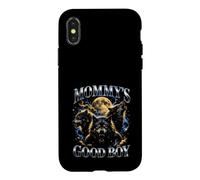 Custodia per iPhone X/XS Mommy's Good Boy Wolf Pack Full Moon Bootleg Divertente
