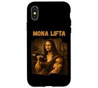 Custodia per iPhone X/XS Mona Lifta Muscle Mona Lisa Lifting Weights Bodybuilding Gym