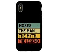 Custodia per iPhone X/XS Mosè L'uomo Il mito La leggenda Divertente Citazione Personalizzata