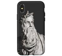 Custodia per iPhone X/XS Mosè Michelangelo Statua Rinascimentale Profeta Torah Bibbia