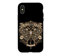 Custodia per iPhone X/XS Moth Celestial Art: Segui la Luce della Notte