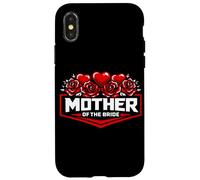 Custodia per iPhone X/XS Mother of the Bride Biker Retro Chic Cuori Rose