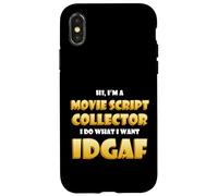Custodia per iPhone X/XS Movie Script Collector Film Memorabilia Collection TV Script