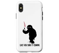 Custodia per iPhone X/XS Murderous Sloth With Knife Halloween Gag Gift For Sloth Fans