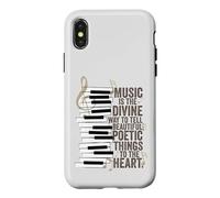 Custodia per iPhone X/XS Musica è la via divina Piano Citazione