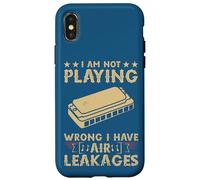 Custodia per iPhone X/XS Musica I am not playing wrong I Have Air Leakages Harmonica