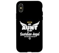 Custodia per iPhone X/XS My Aunt Is My Guardian Angel She Watches Over Me In Memory
