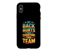 Custodia per iPhone X/XS My Back Hurts From Carrying This Team Gamer Rage Team