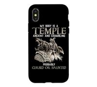 Custodia per iPhone X/XS My Body Is A Temple Ancient Crumbling Probably Cursed