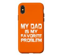 Custodia per iPhone X/XS My Dad is My Favorite Problem Funny Father Dice Humor