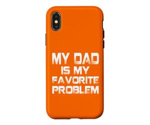 Custodia per iPhone X/XS My Dad is My Favorite Problem Funny Father Dice Humor