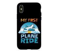 Custodia per iPhone X/XS My First Plane Ride Aereo Il Mio Primo Volo