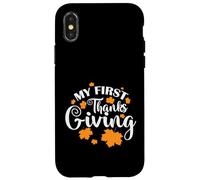 Custodia per iPhone X/XS My First Thank Giving USA America Holiday