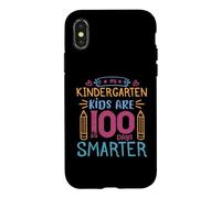 Custodia per iPhone X/XS My Kindergarten Kids Are 100 Days Smarter Back To School