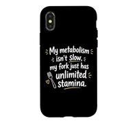 Custodia per iPhone X/XS My metabolism isn’t slow my fork just has unlimited stamina