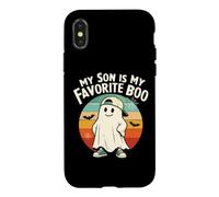Custodia per iPhone X/XS My Son Is My Favorite Boo Halloween Mom Dad