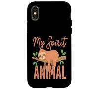 Custodia per iPhone X/XS My Spirit Animal Bradipo divertente carino