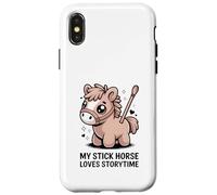 Custodia per iPhone X/XS My Stick Horse ama Storytime Cute Pony