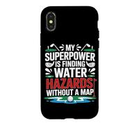 Custodia per iPhone X/XS MY SUPERPOWER IS FINDING WATER HAZARDS WITHOUT A MAP