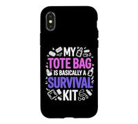 Custodia per iPhone X/XS MY TOTE BAG IS BASICALLY A SURVIVAL KIT