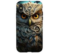 Custodia per iPhone X/XS Mystical Fantasy Owl - Magico bosco Steampunk Art