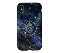 Custodia per iPhone X/XS Mystical Sun Moon Nebula Art Cosmic Harmony Design