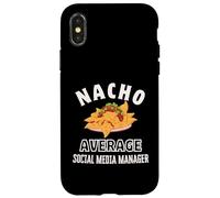 Custodia per iPhone X/XS Nacho Average Social Media Manager Divertimento Cinco de Mayo Nachos