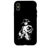 Custodia per iPhone X/XS Napoleone Bonaparte Suonare Chitarra Design