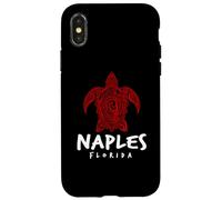 Custodia per iPhone X/XS Napoli Florida Sea Turtle Design Naples Beach FL