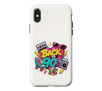 Custodia per iPhone X/XS Nastro a cassetta Boombox Roller Skate Cube in stile retrò anni '90