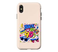 Custodia per iPhone X/XS Nastro a cassetta Boombox Roller Skate Cube vintage anni '90