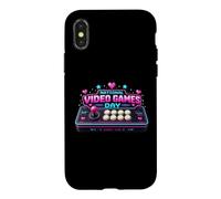 Custodia per iPhone X/XS National Video Games Day Retro Arcade Gamer