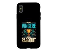Custodia per iPhone X/XS Nato Per Vincere Cresciuto A Pane E Ragequit Gamer