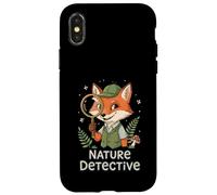 Custodia per iPhone X/XS Nature Explorer Detective Fox - Lente d'ingrandimento per bambini