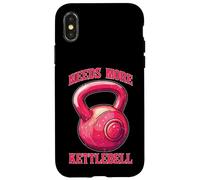 Custodia per iPhone X/XS Needs More Kettlebell Strength Training Fitness -