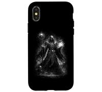 Custodia per iPhone X/XS Negromante Mago Oscuro Con Scheletro Un Esercito