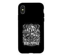 Custodia per iPhone X/XS Nero E Poppaea Roma Brucia Per Vanità Antica Roma
