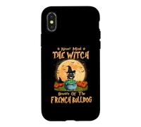 Custodia per iPhone X/XS Never Mind The Witch Attenti al cane Bulldog francese