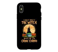 Custodia per iPhone X/XS Never Mind The Witch Attenti al Cane Corso Halloween