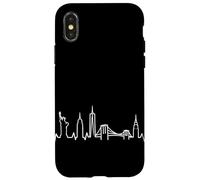 Custodia per iPhone X/XS New York, orizzonte, statua, di, libertà, battito cardiaco