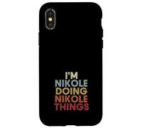 Custodia per iPhone X/XS Nikole Name Nikole Personalized Name First Given