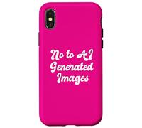 Custodia per iPhone X/XS No alle immagini generate dall'IA Proteggere i diritti dell'artista Computer Art