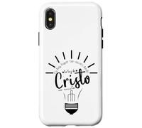 Custodia per iPhone X/XS No hay lugar tan oscuro donde la luz de Dios no brille