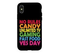 Custodia per iPhone X/XS No Rules, Candy illimitato TV Sì-giorno per papà bambina