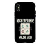 Custodia per iPhone X/XS Noch Eine Runde Serata Mahjong Retrò tra Amici