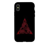Custodia per iPhone X/XS Nodo Triangolo Con Fili Doppiati Rosso