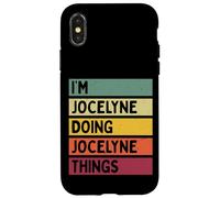 Custodia per iPhone X/XS Nome personalizzato divertente I'm Jocelyne Doing Jocelyne Things