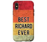 Custodia per iPhone X/XS Nome personalizzato Richard I love Richard Retro stile vintage