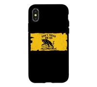 Custodia per iPhone X/XS Non calpestare noi Anarchico Gatto Nero Gadsden Parodia